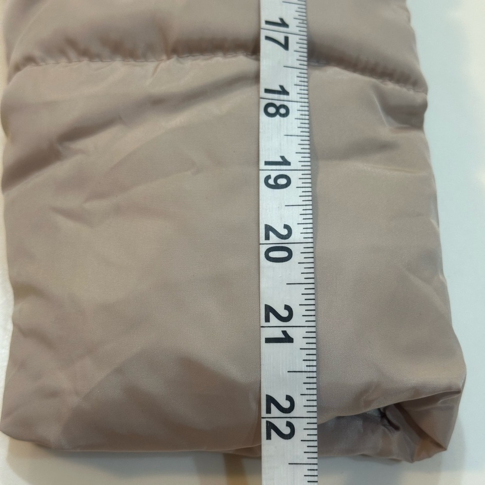Qinruiyu Long Tan Puffer Coat with Hood Size Extra Small/Small New With Tags - Picture 13 of 15